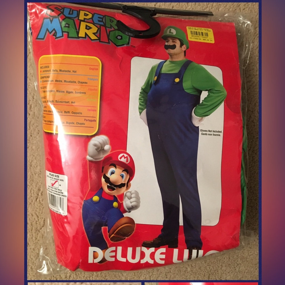 Nintendo Super Mario Luigi Outfit - Green and Blue